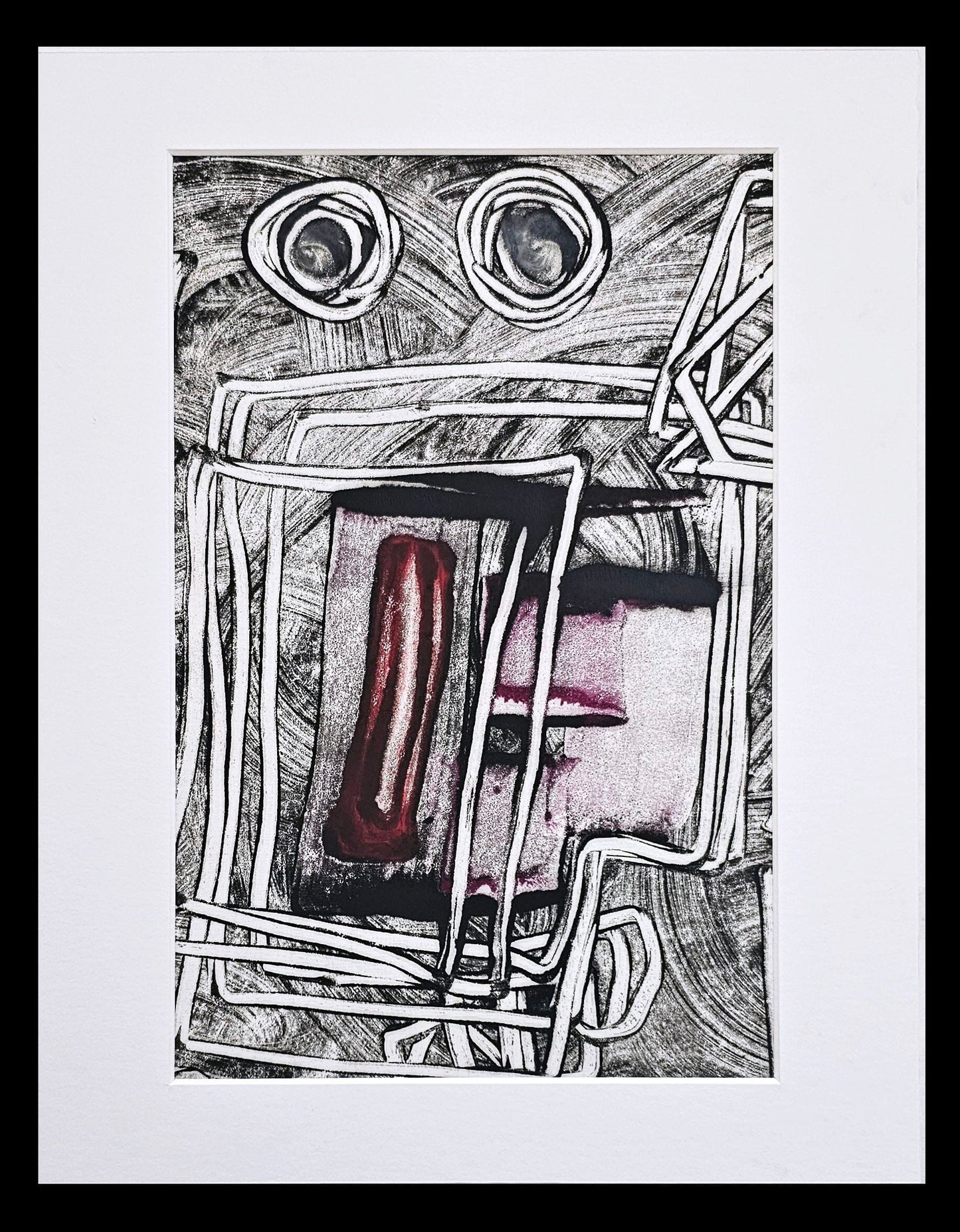 11X14" Diptych Encaustic Monotype - "Valley Whispers" Artwork Elizabeth Schowachert Art