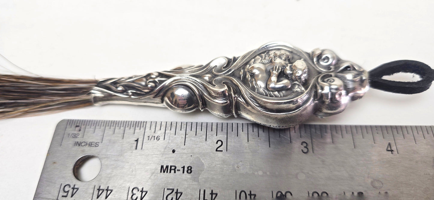 Antique Cherub 925 Sterling Ink Brush Paintbrushes Elizabeth Schowachert Art