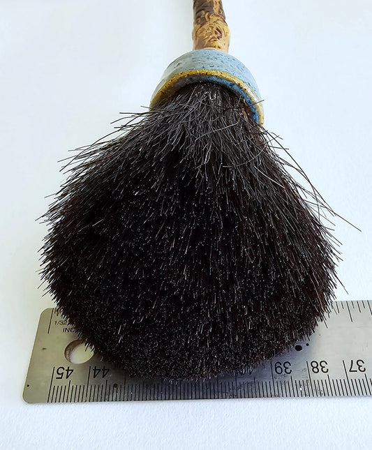 Coarse Black Horsehair Mop Shaped paintbrush With Ceramic Ferrule Paint Brush Elizabeth Schowachert Art
