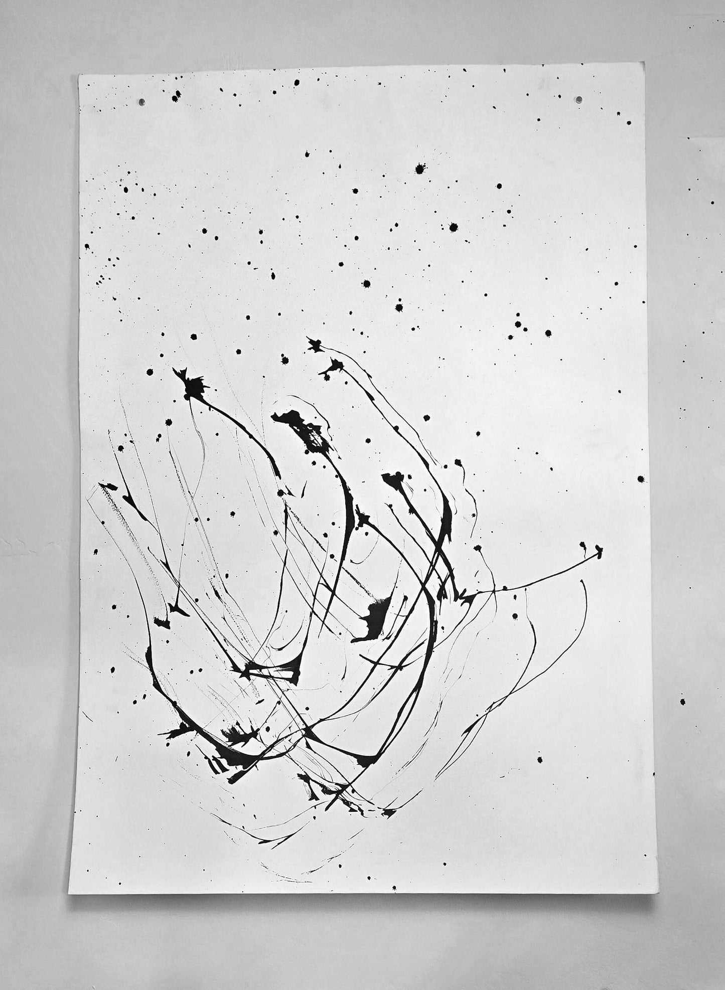 Flight Patterns – Ink on Bockingford White Watercolor Paper (30 x 22 inches) Artwork Elizabeth Schowachert Art