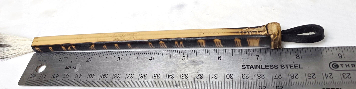 Handmade Sumi-Style Brush – Skunk Hair with Extended Fine Line Core and Bamboo Handle Paintbrush Elizabeth Schowachert Art