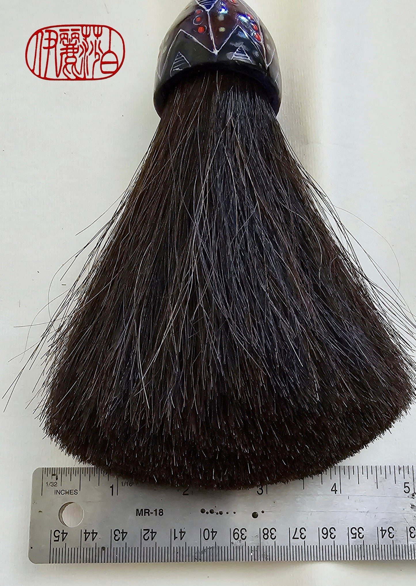 Premium Black Horsehair Sumi-e Paintbrush With Ceramic Ferrule Paint Brush Elizabeth Schowachert Art