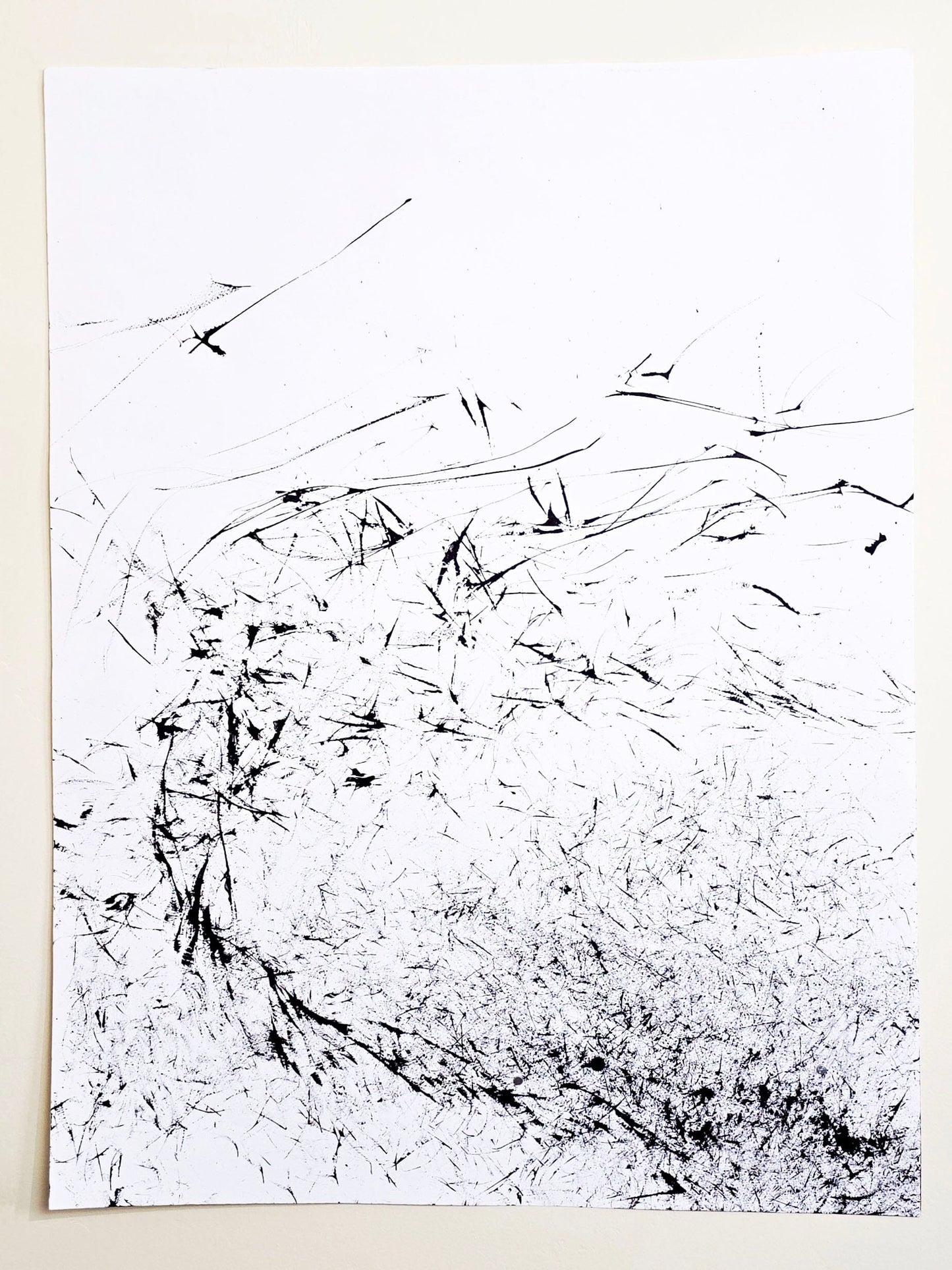 Quiet Rising – Ink on Bockingford White Watercolor Paper (30 x 22 inches) Artwork Elizabeth Schowachert Art