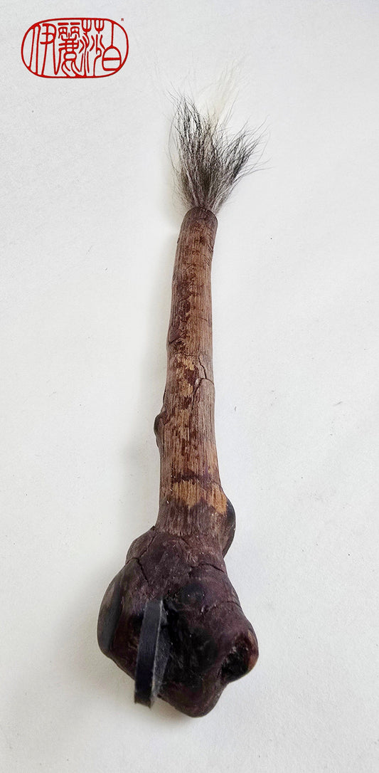 Skunk Bristle Brush with Driftwood Handle Paintbrushes Elizabeth Schowachert Art