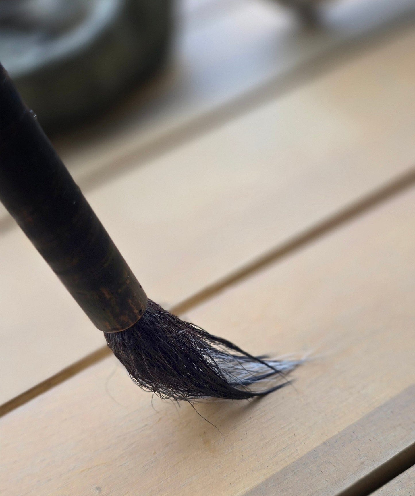 Skunk Bristle Brush – With Tapered Tip Sumi-e Paintbrush Elizabeth Schowachert Art