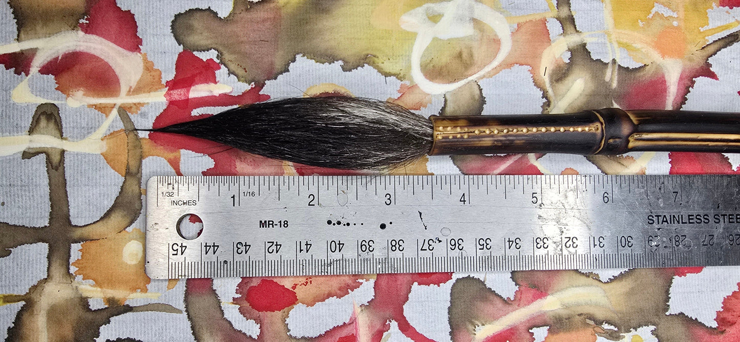 Soft Skunk Hair Brush – Black Bamboo Handle Paintbrush Elizabeth Schowachert Art