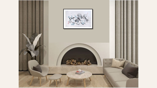 The Shape of Fire and Cloud — Original Ink on Paper Artwork Elizabeth Schowachert Art