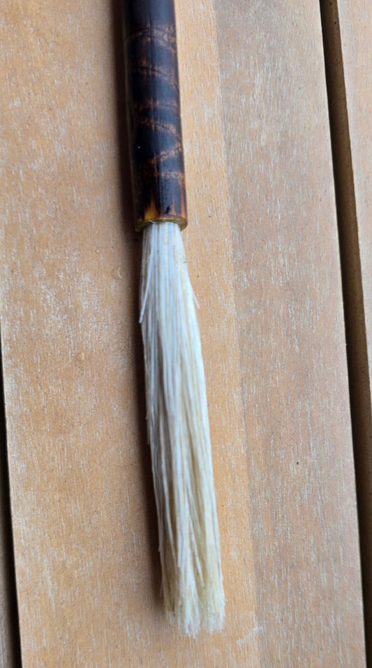 White Horsehair Brush – Long Bristle with Natural Spring and Uncut Tips Sumi-e Paintbrush Elizabeth Schowachert Art