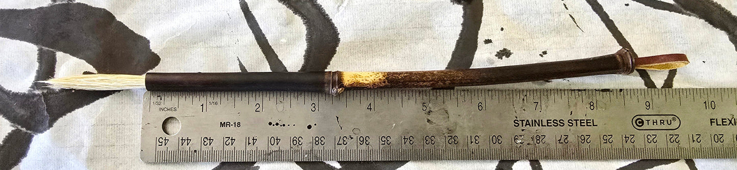 White Horsehair Fine Point Brush – Black Bamboo Handle Paintbrush Elizabeth Schowachert Art