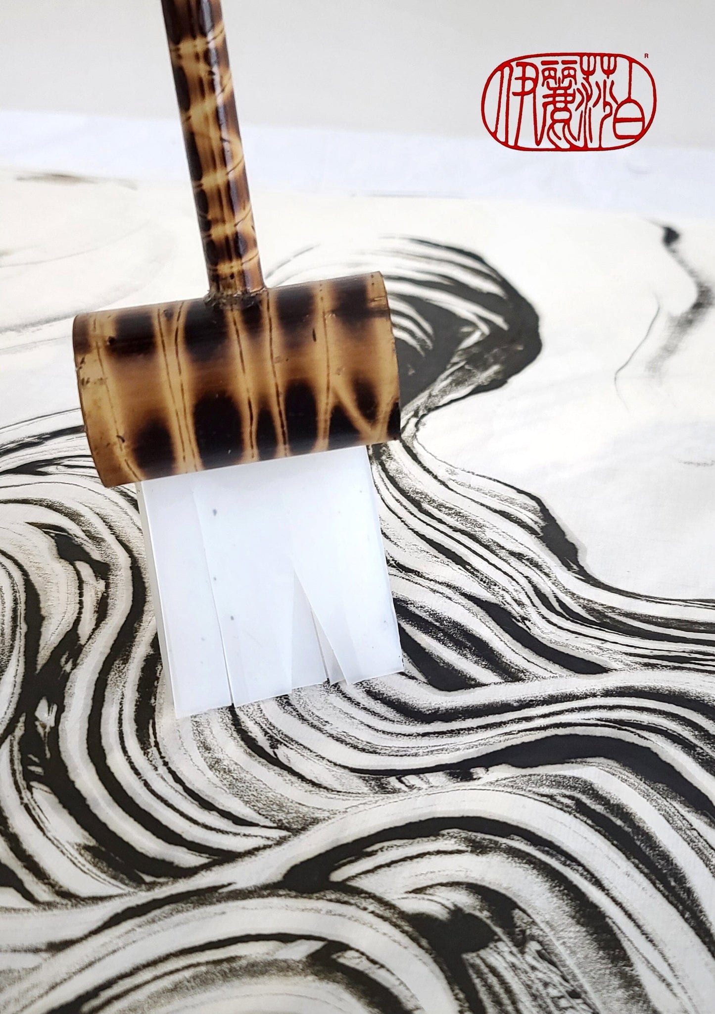 2" Wide Silicone Paint Brush With Bamboo Handle WSB 135 Encaustic Tool Elizabeth Schowachert Art