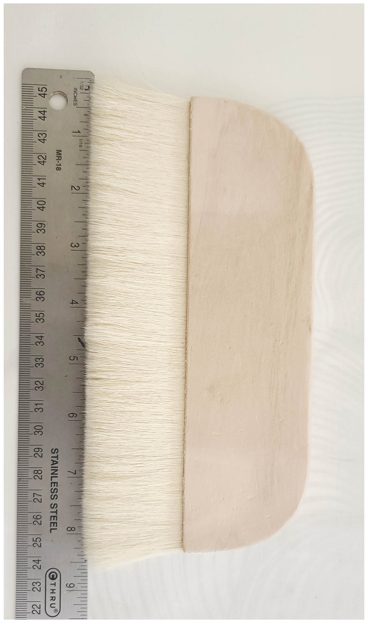 8" Wide Hake Brush With Rounded Wood Handle Art Supplies Elizabeth Schowachert