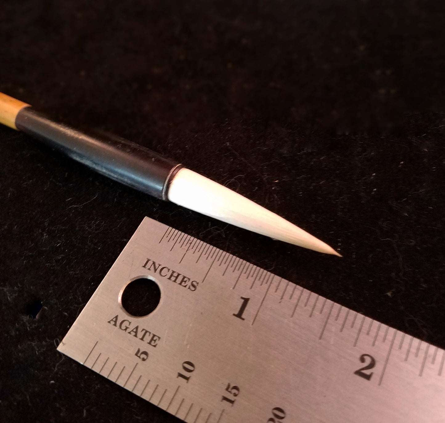 Asian Calligraphy Brush 7.5 inch Handle 1.5 inch Sheep Hair Bristles | All Natural Fibers - Elizabeth Schowachert Art