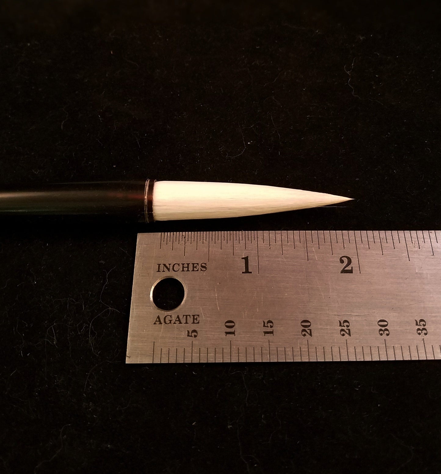 Asian Calligraphy Brush 8.5 inch Bamboo Handle 2 inch Sheep Hair Bristles | All Natural Fibers - Elizabeth Schowachert Art