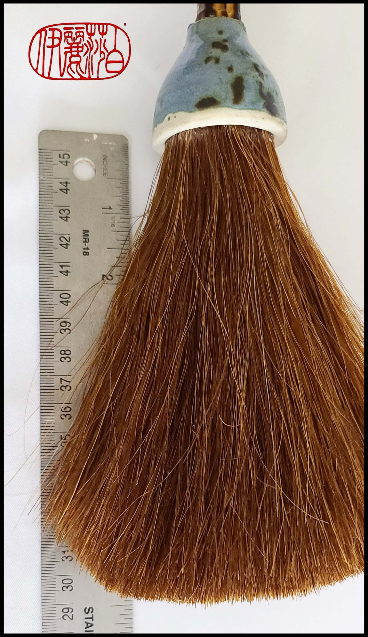 Auburn Horsehair Sumi-e Paintbrush With Ceramic Ferrule #SPB102 Art Supplies Elizabeth Schowachert Art