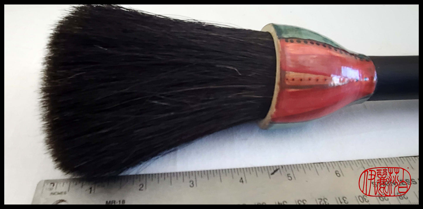 Black Horsehair Sumi-e Paint Brush with Ceramic Ferrule #116 Art Supplies Elizabeth Schowachert Art