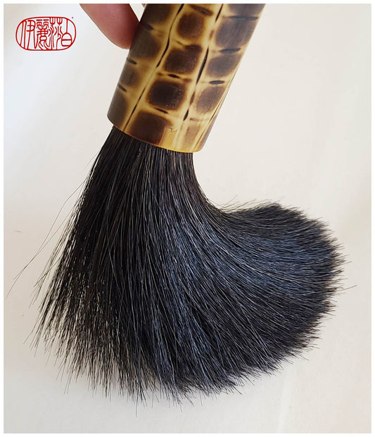 Black Horsehair Sumi-e Paint Brush with Ceramic Ferrule #131 Art Supplies Elizabeth Schowachert Art