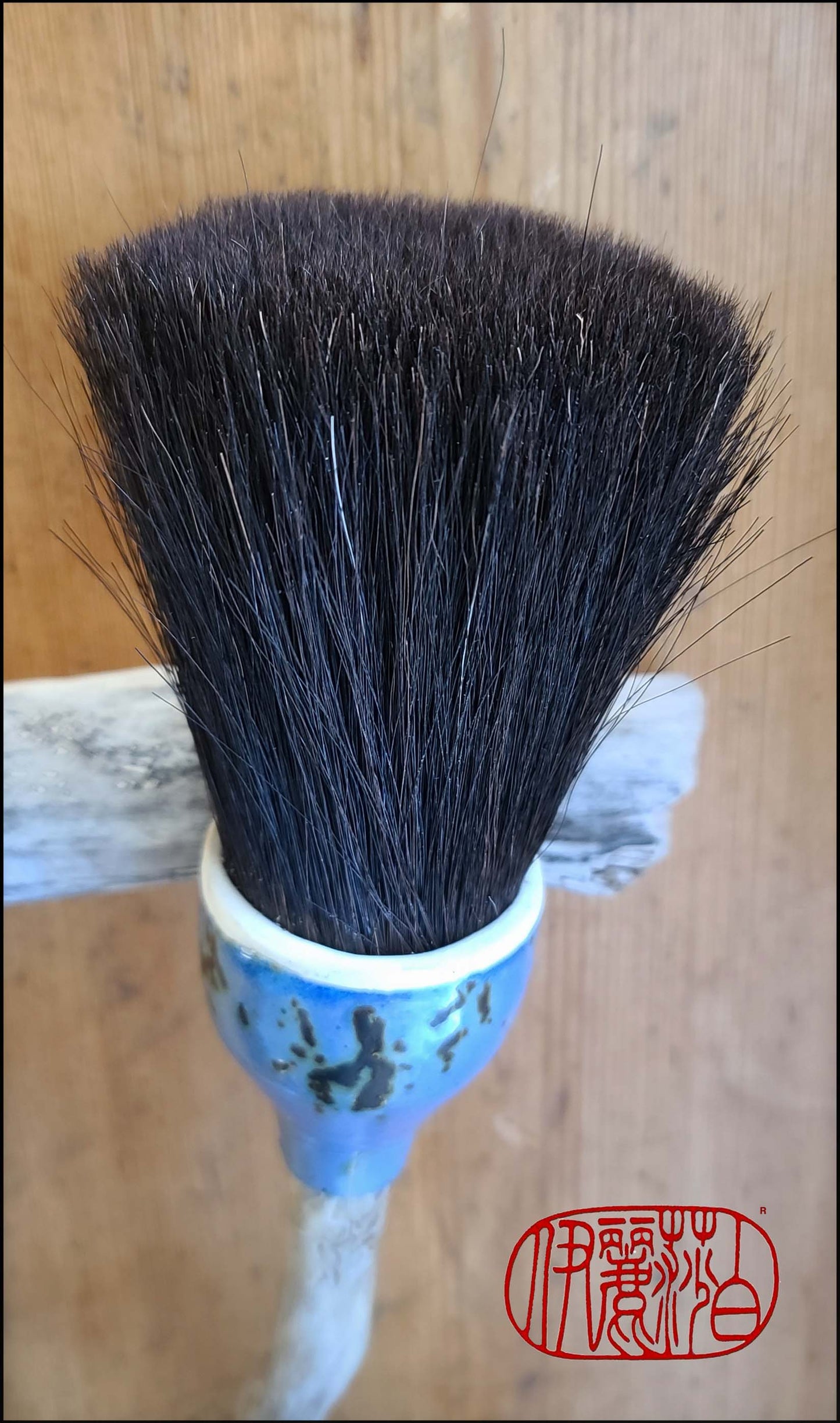 Black Horsehair Sumi-e Paint Brush with Ceramic Ferrule Art Supplies Elizabeth Schowachert Art