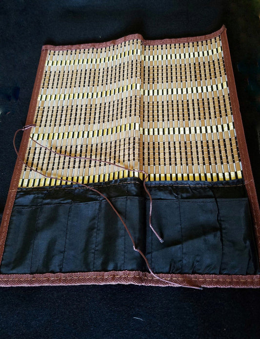 Brush Holder | Bamboo Roll-Up 16 X 13 or 13 X 11 - Elizabeth Schowachert Art