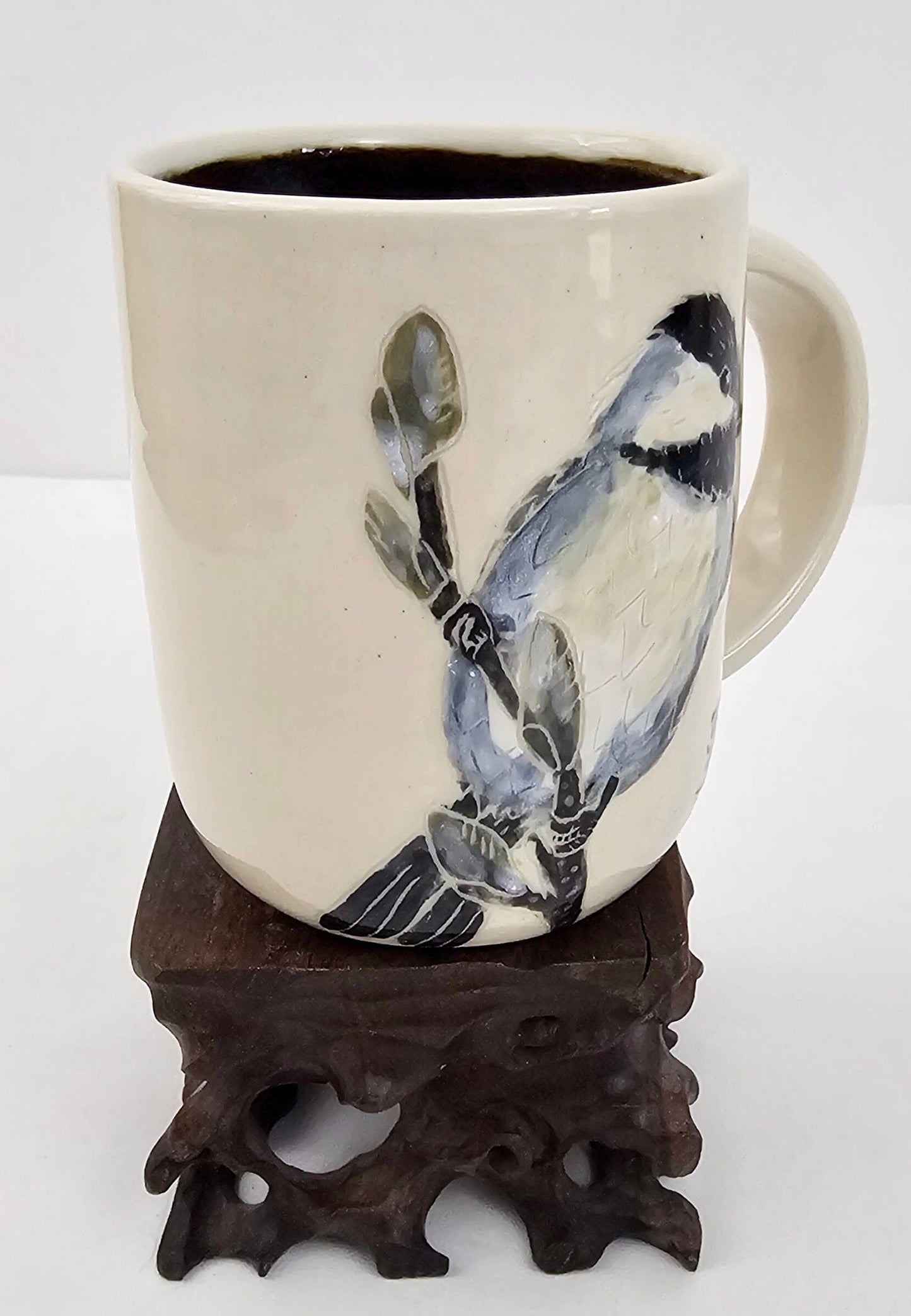 "Chickadee Stoneware Mug Elizabeth Schowachert Art