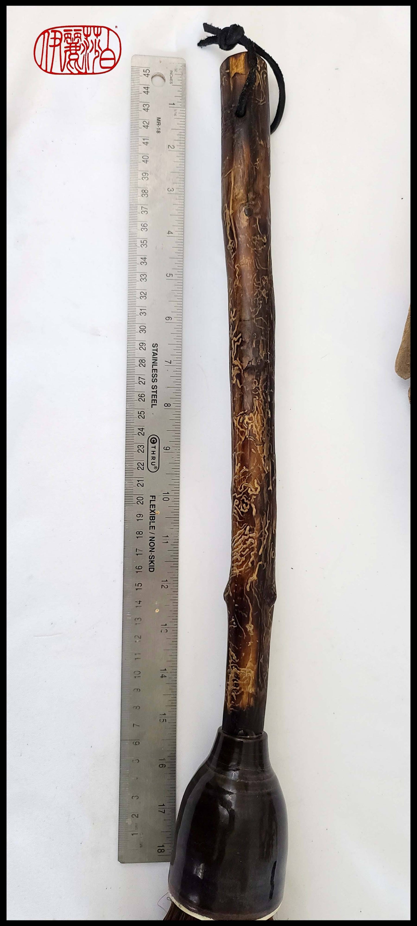 Coarse Auburn Horsehair Sumi-e Paint Brush With Ceramic Ferrule SC1 Art Supplies Elizabeth Schowachert Art