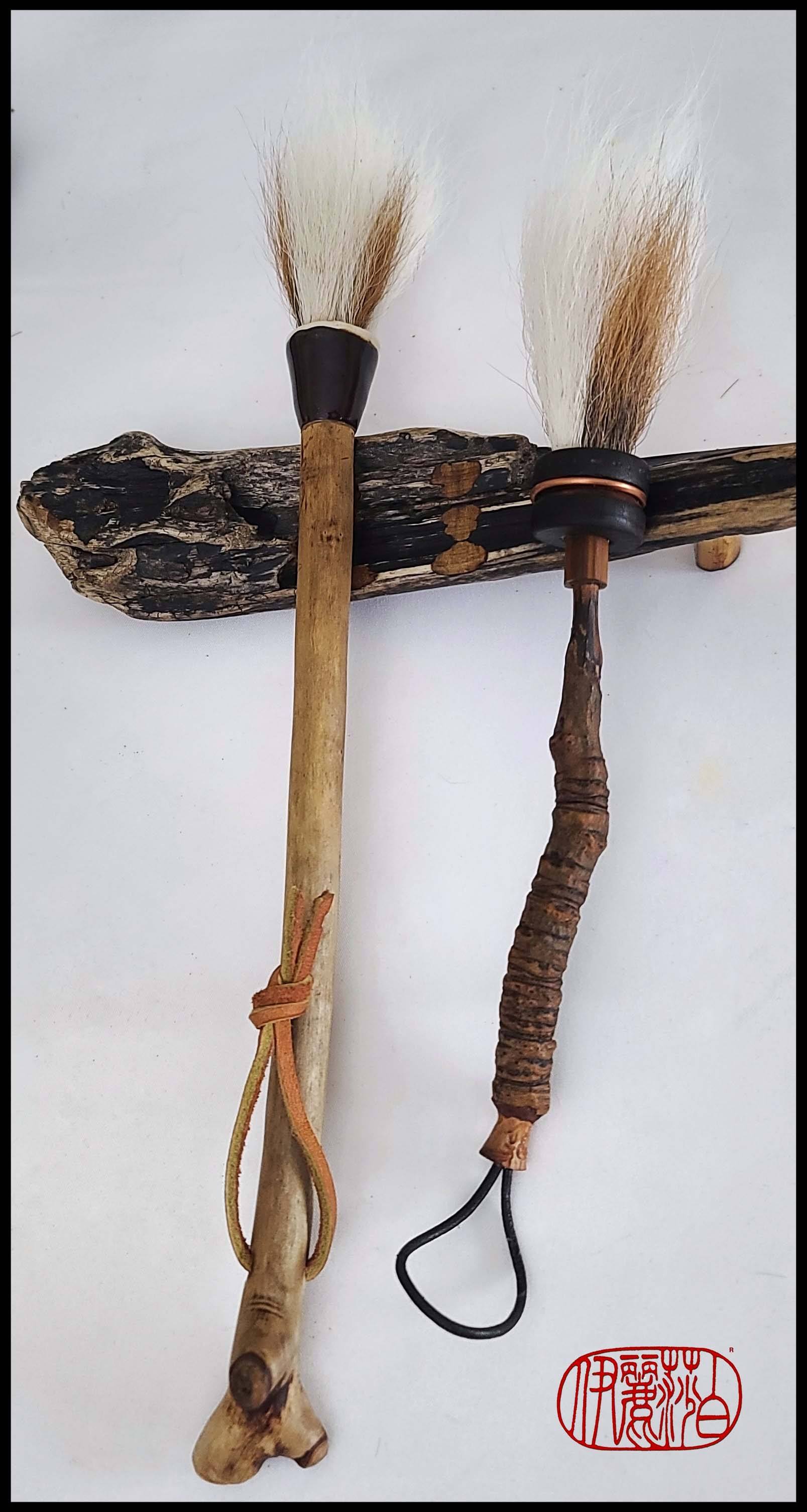 Driftwood Brush Holder and 3 Brushes – Elizabeth Schowachert Art