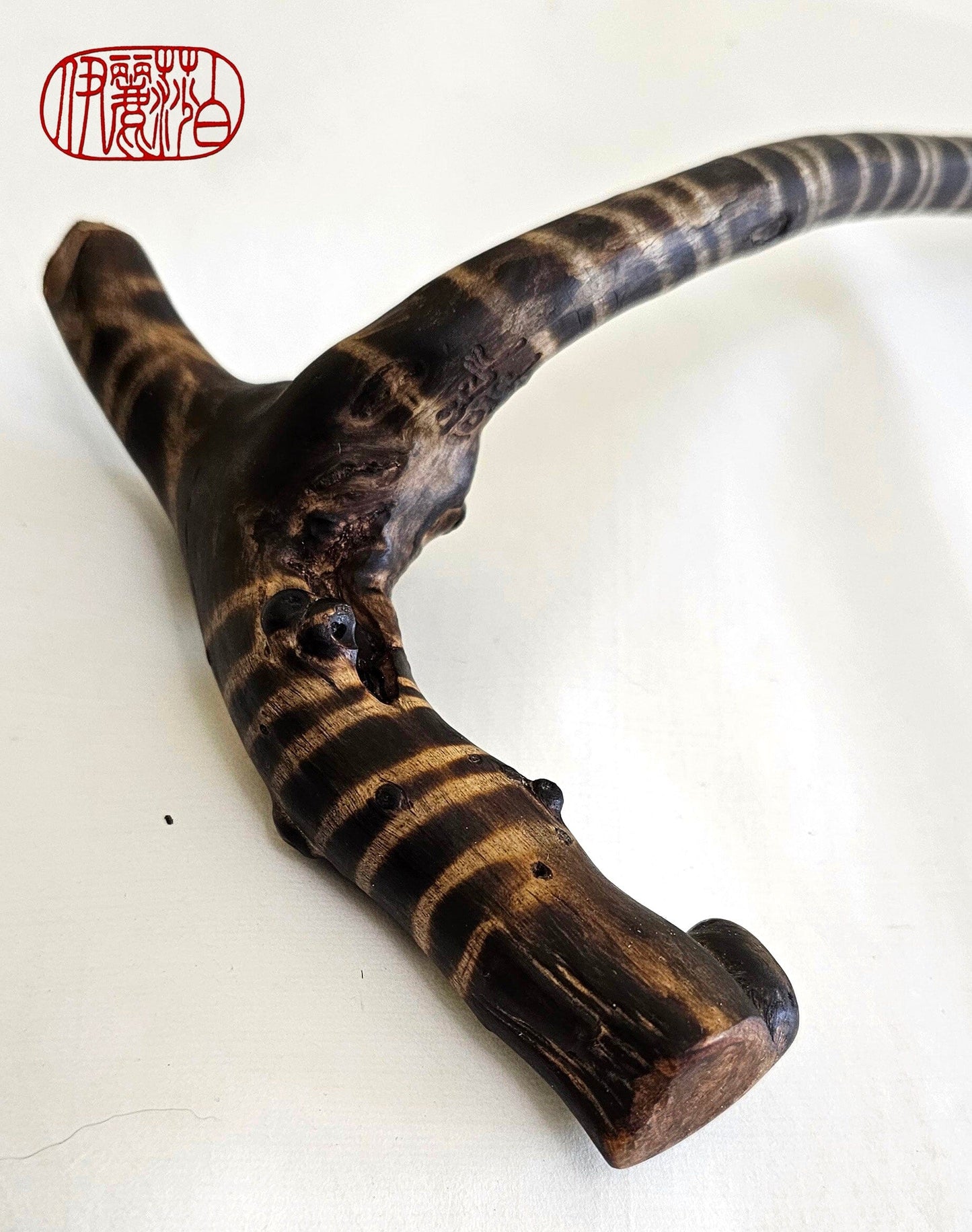 Cotton Fiber Paint Brush with Natural Driftwood Handle Paint brush Elizabeth Schowachert Art