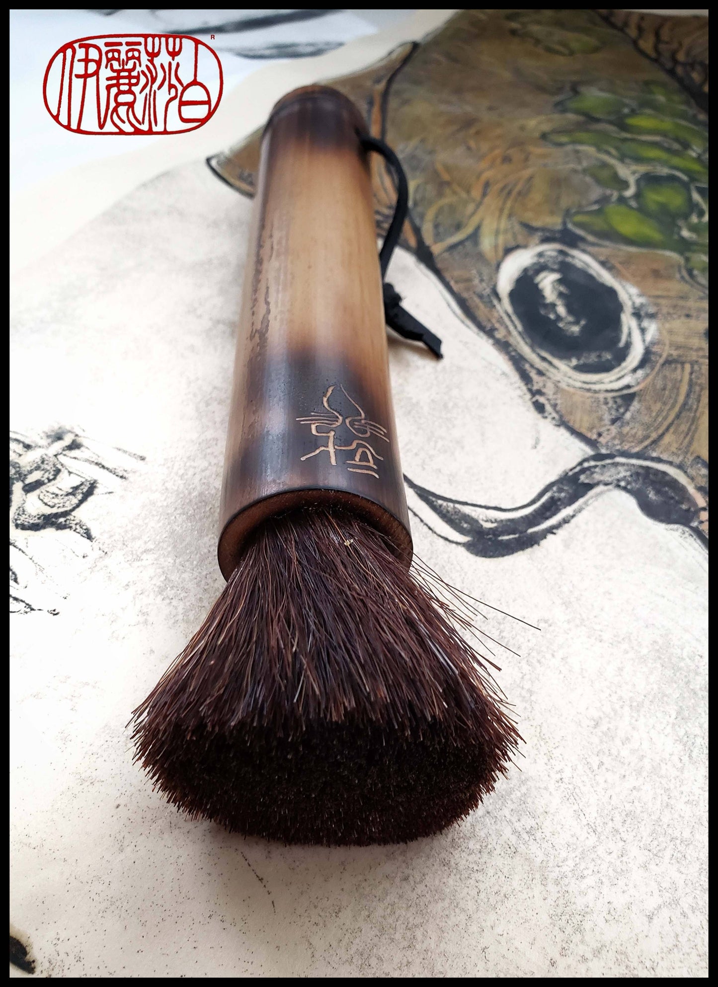 Course, Stiff Horsehair Brush with Bamboo Handle Art Supplies Elizabeth Schowachert Art