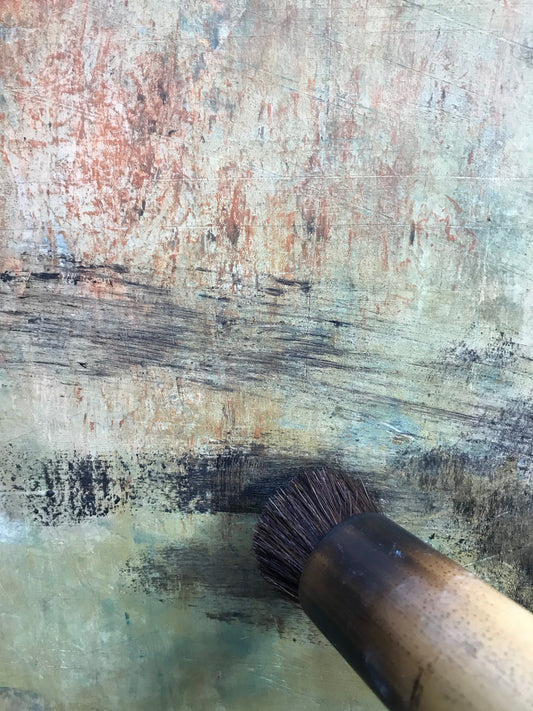 Course, Stiff Horsehair Brush with Bamboo Handle Art Supplies Elizabeth Schowachert Art