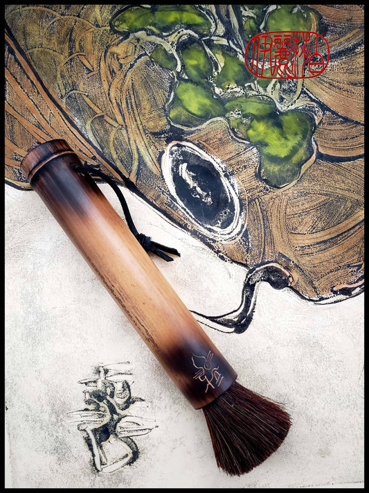 Course, Stiff Horsehair Brush with Bamboo Handle Art Supplies Elizabeth Schowachert Art