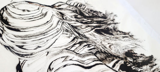 Encaustic Monotypes Original "Hanging In Air" 30"X22" Fine Art Elizabeth Schowachert Art