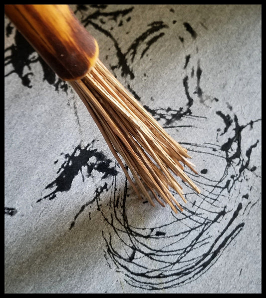 Fiber Paint Brush with Bamboo Handle - Elizabeth Schowachert Art