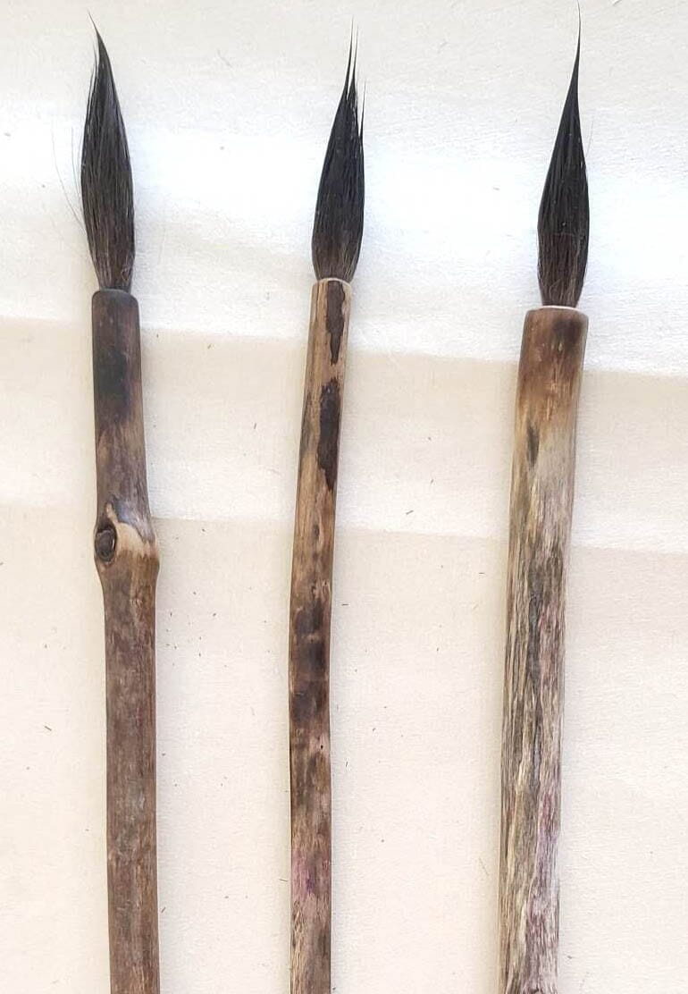 Fine Point Sable Paintbrushes With Driftwood Handles – Elizabeth  Schowachert Art