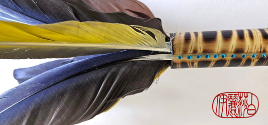 Handcrafted Parrot Feather Sumi-e Paintbrush Art Supplies Elizabeth Schowachert Art