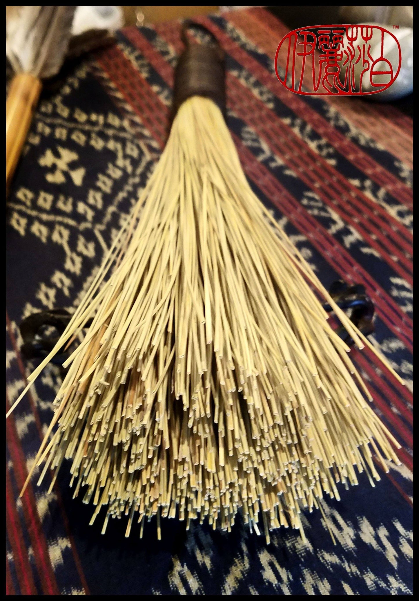 Handmade African Broom Fiber (16 Inches Long Total) Paint Brush - Elizabeth Schowachert Art