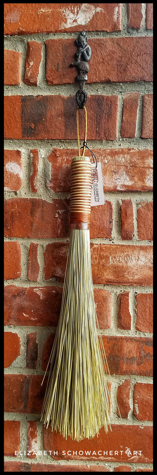 Handmade African Broom Fiber (18 Inches Long Total) Paint Brush - Elizabeth Schowachert Art