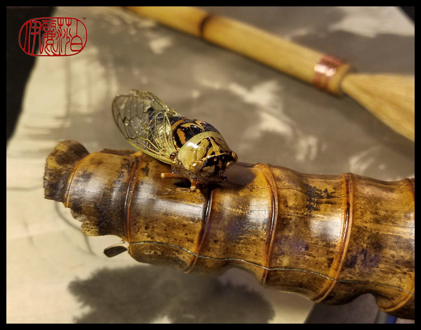 Handmade Bamboo Brush Rest - Elizabeth Schowachert Art