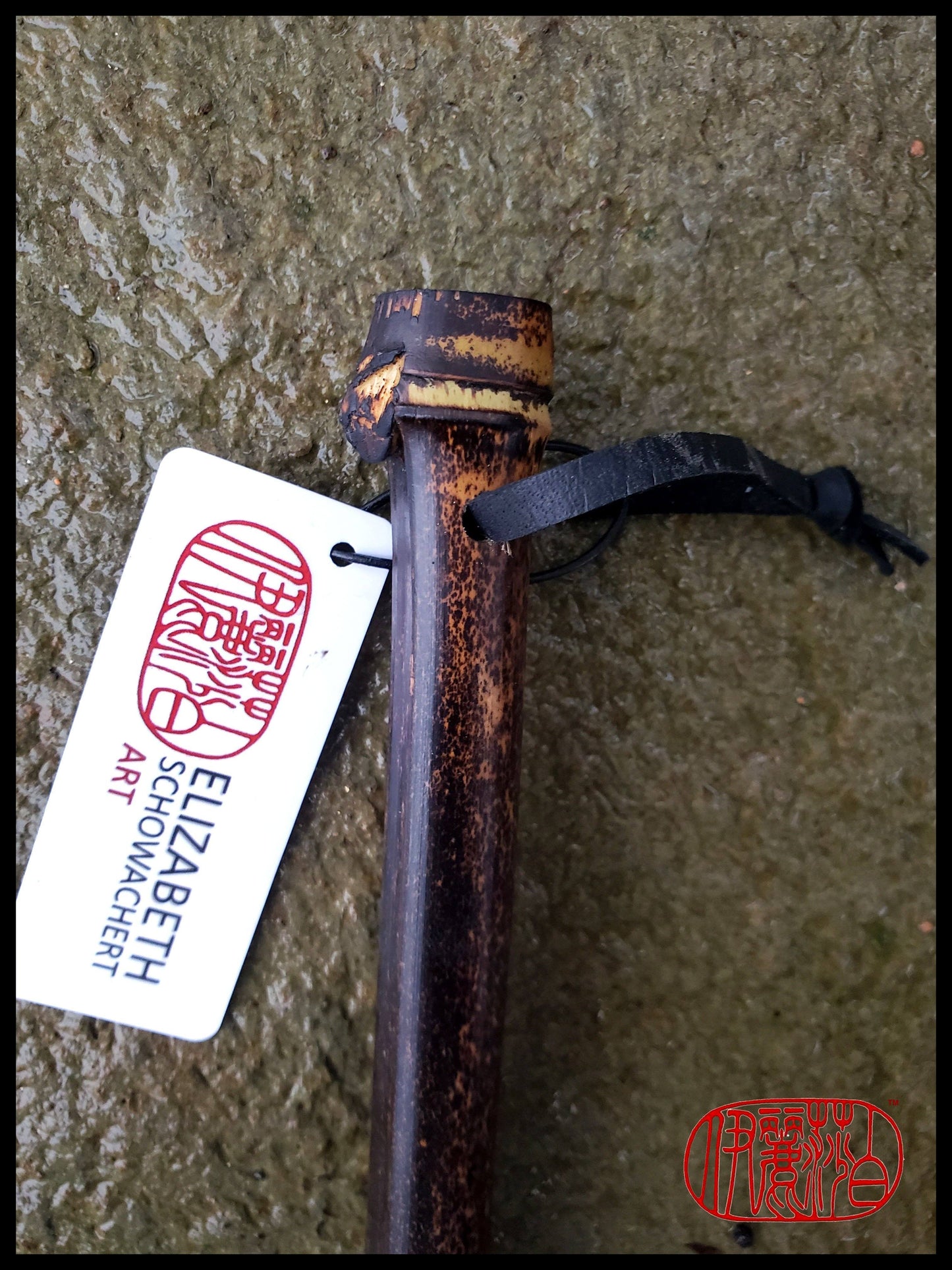 Handmade Dark Auburn Horse Hair Paint Brush - Elizabeth Schowachert Art