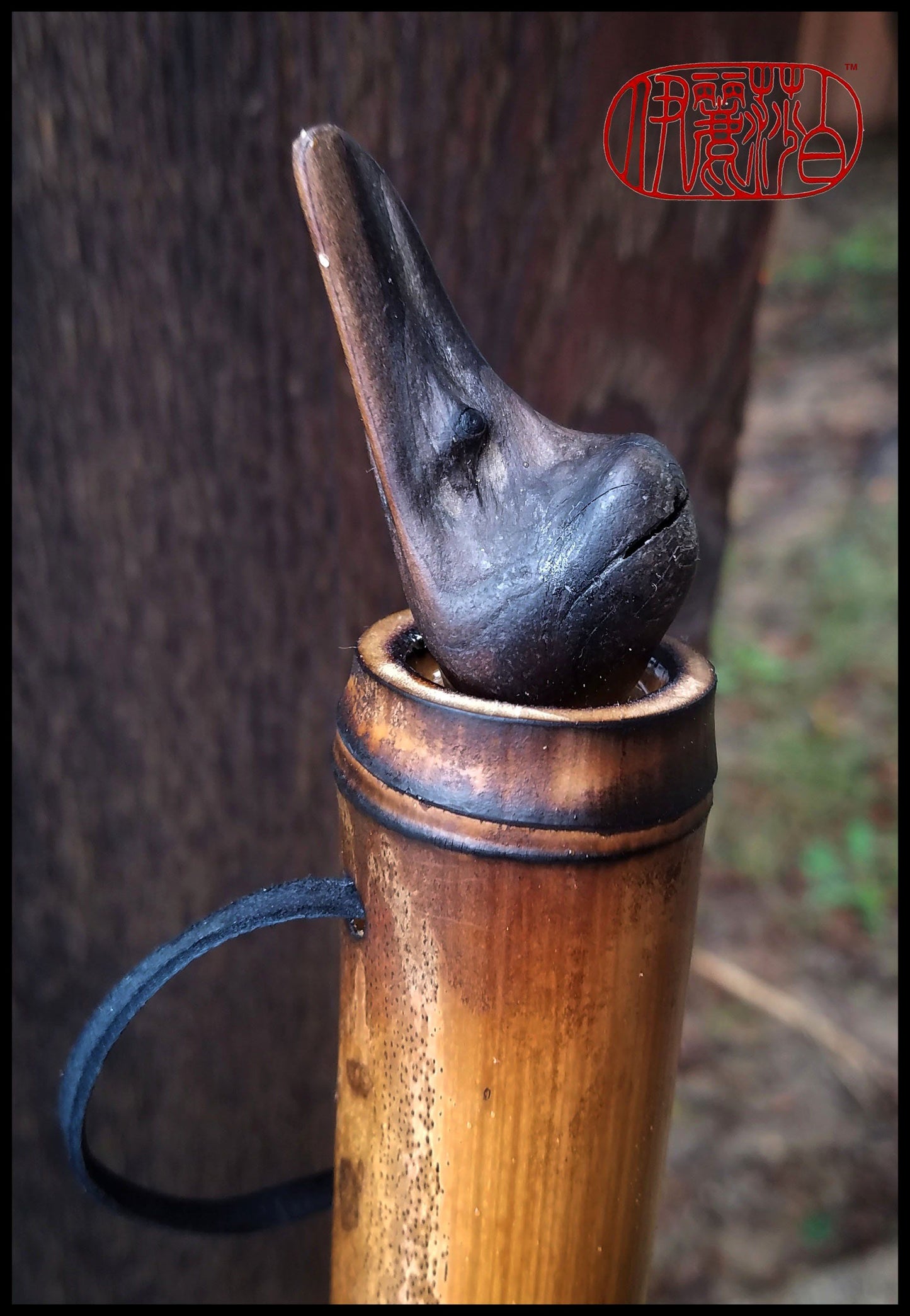 Handmade Paint Brush 3 inch White Horse Hair Bristles, on a 9 inch Bamboo Handle - Elizabeth Schowachert Art