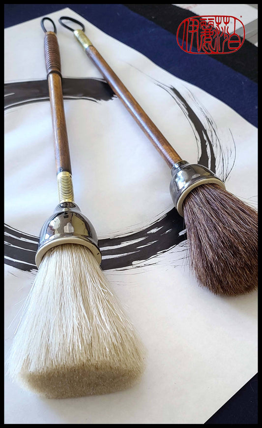Horsehair Sumi-e Paintbrushes with Ceramic Ferrules MSB #1 & #2 Art Supplies Elizabeth Schowachert Art