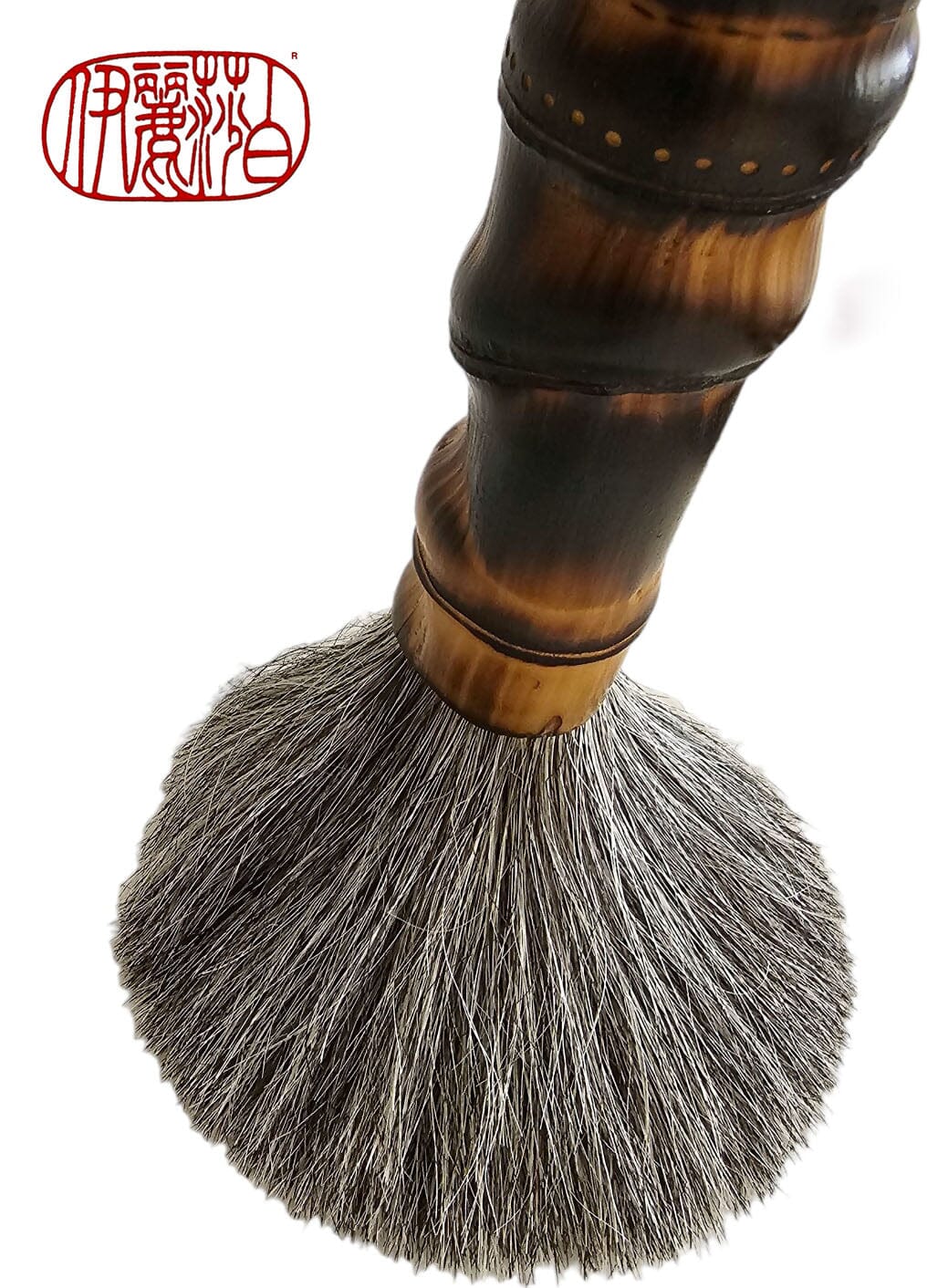 Round Shaker Style Brush Wood Handle, Horse Hair Brush Farmhouse