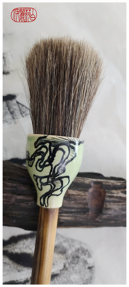 Mixed Horsehair Sumi-e Paint Brush With Bamboo Handle #300 Art Supplies Elizabeth Schowachert Art