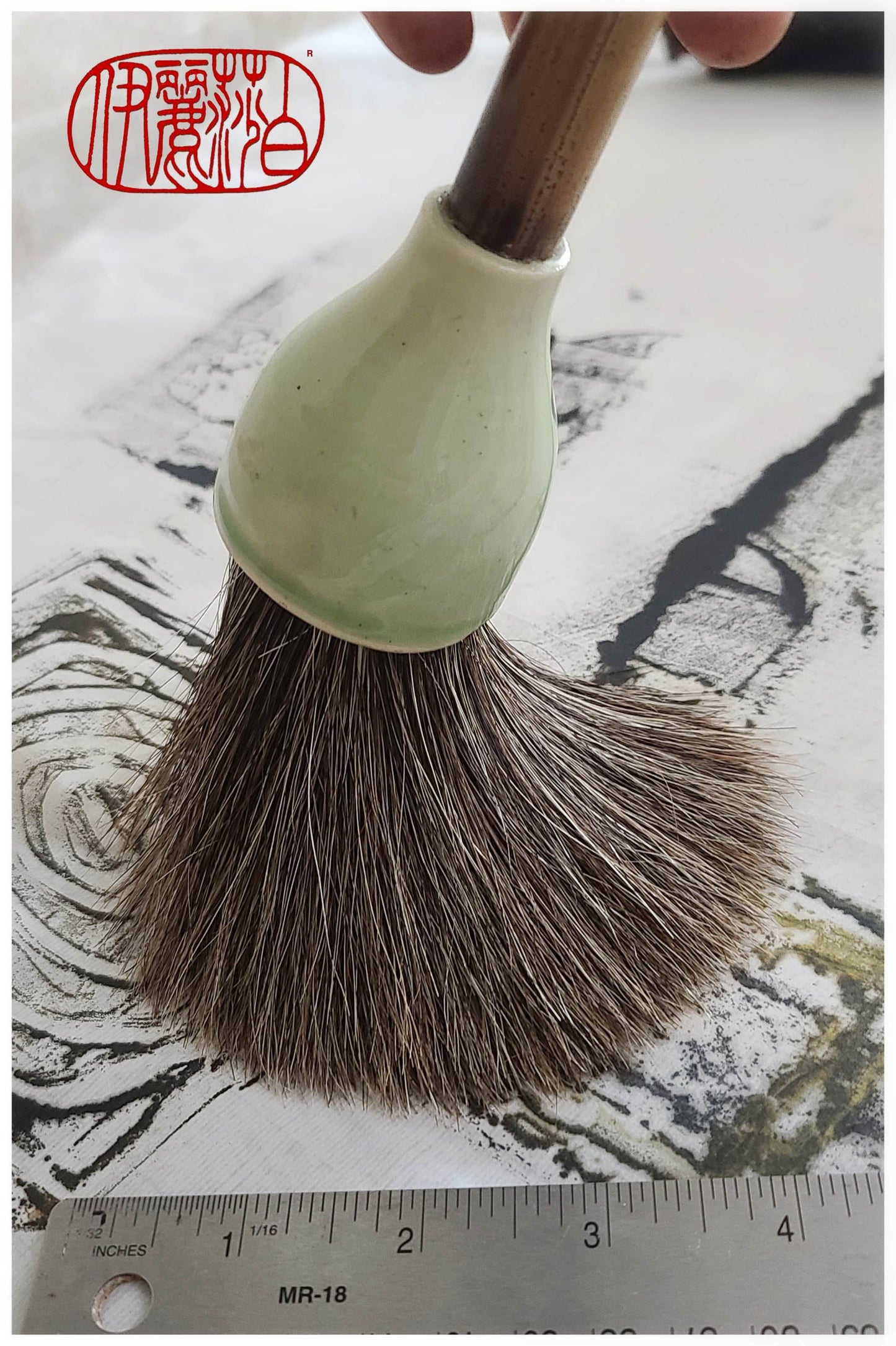 Mixed Horsehair Sumi-e Paint Brush With Bamboo Handle #300 Art Supplies Elizabeth Schowachert Art