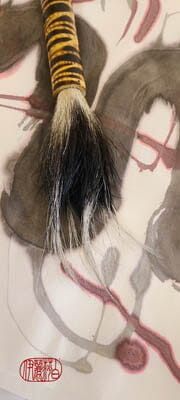 Natural Skunk Paintbrush With Bamboo Handle Paintbrush Elizabeth Schowachert Art