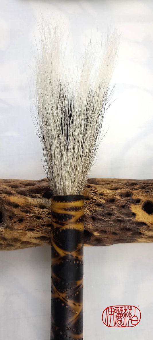Natural Skunk Paintbrush With Bamboo Handle SB301 Paintbrush Elizabeth Schowachert Art