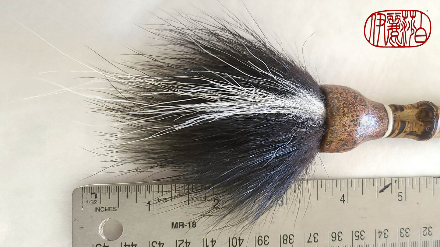 Natural Skunk Paintbrush With Bamboo Root Handle Art & Crafting Tools Elizabeth Schowachert Art