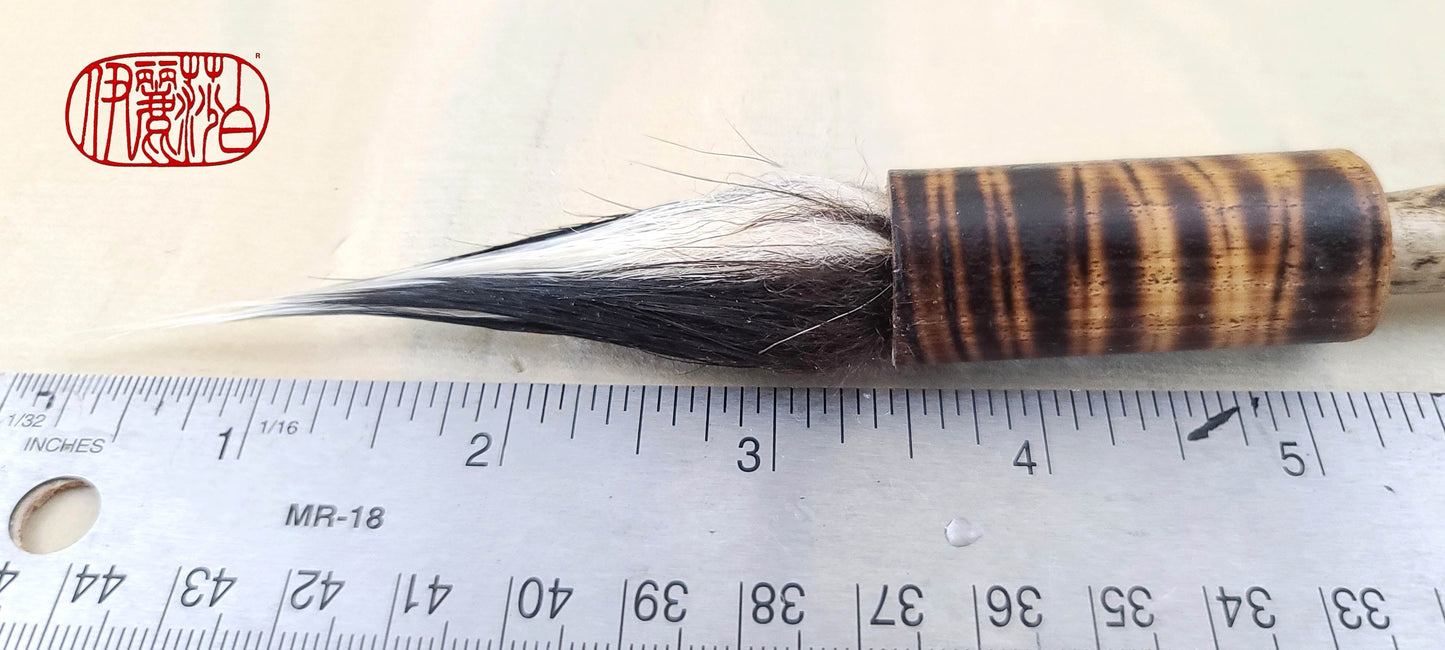 Natural Skunk Paintbrush With Driftwood Handle SB309 Paintbrush Elizabeth Schowachert Art