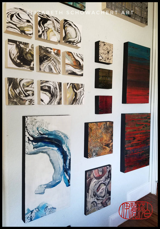 "One on One" Private Workshop - How To Adhere Paper To Panel Elizabeth Schowachert Art