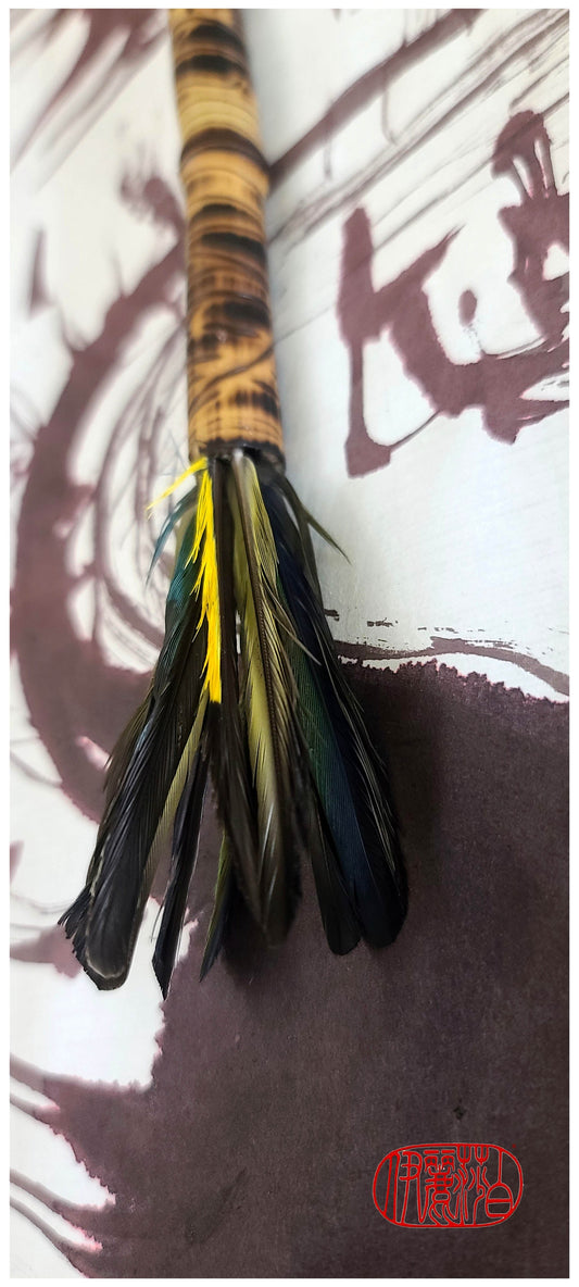 Parrot Feather Sumi-e Paintbrush With Bamboo Handle Art Supplies Elizabeth Schowachert Art