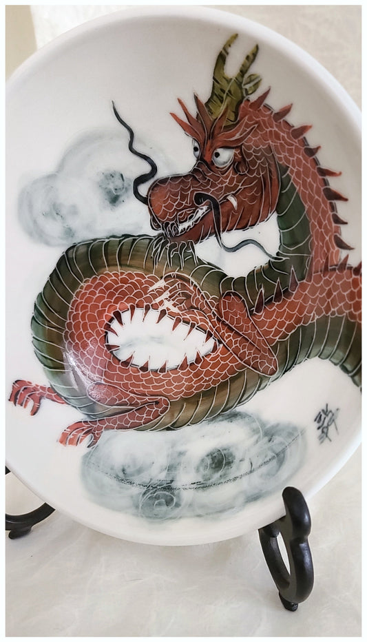 Porcelain Dragon Bowl Ceramic & Pottery Glazes Elizabeth Schowachert Art
