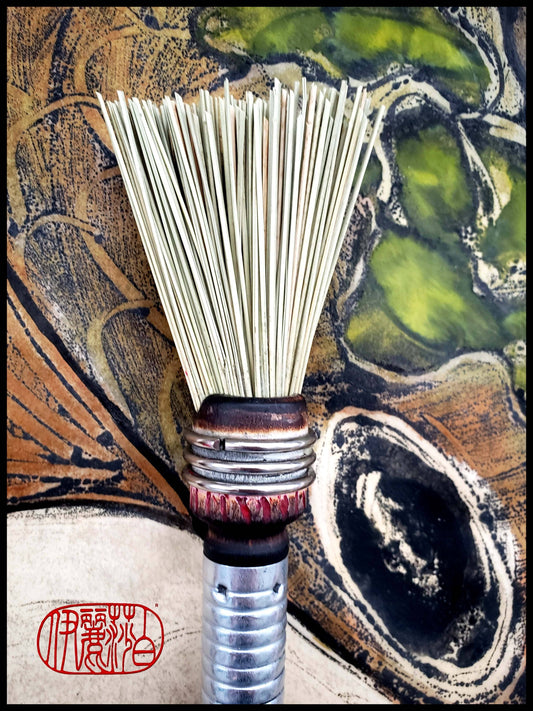 Short Fan Fiber Brush for Cold Wax Art Supplies Elizabeth Schowachert Art